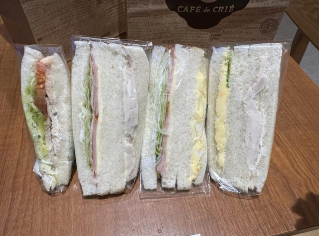 ４つのサンドイッチ
